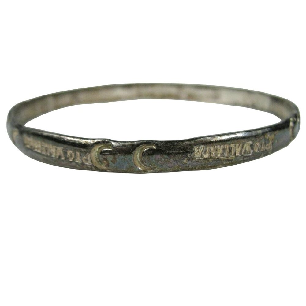 PTO Vallarta Vintage Taxco Sterling Silver Bangle Bracelet Puerto Mexico 18g